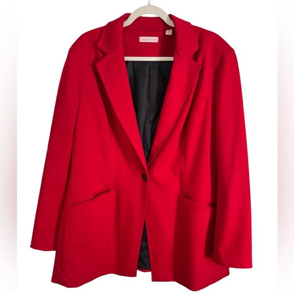 Coldwater Creek Jackets & Blazers - Coldwater Creek red blazer suit jacket lined Size 20 office work party preppy